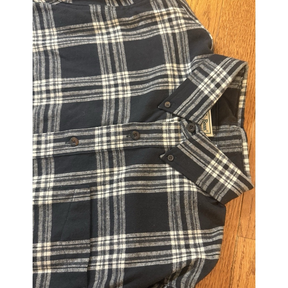 Vtg LL Bean Northwoods Freeport Maine USA Made Plaid Flannel Shirt Mens Medium
